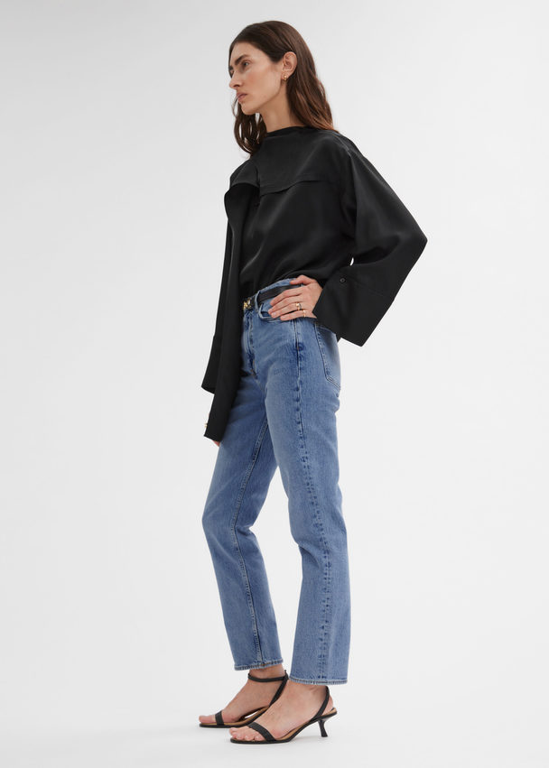 & Other Stories Slim Fit Jeans Zachtblauw