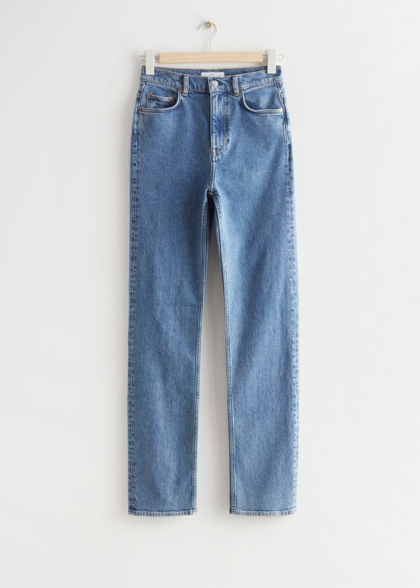 & Other Stories Slim Fit Jeans Middenblauw