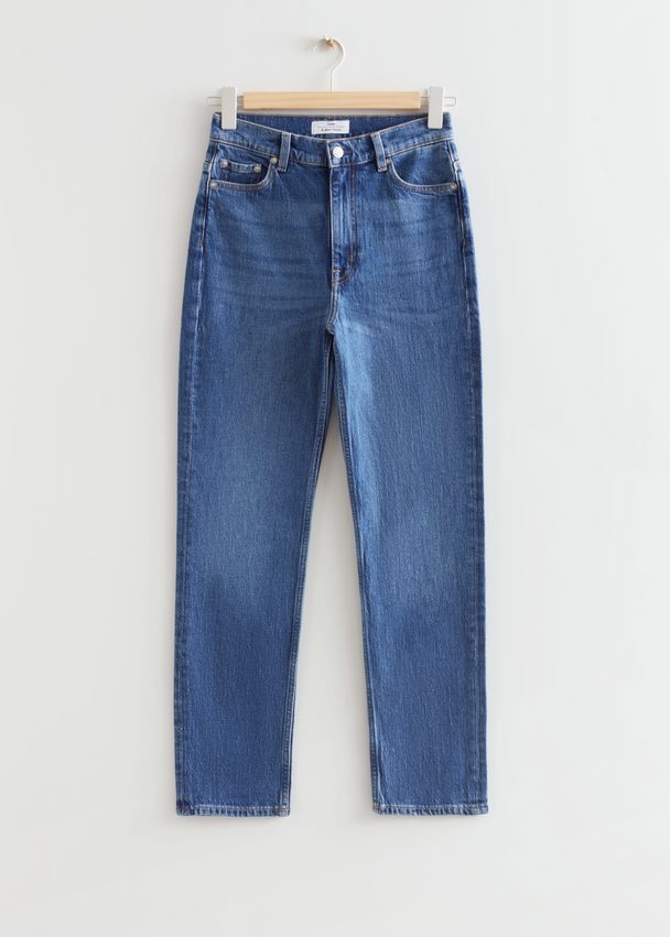 & Other Stories Slim Fit Jeans Nieuw Blauw
