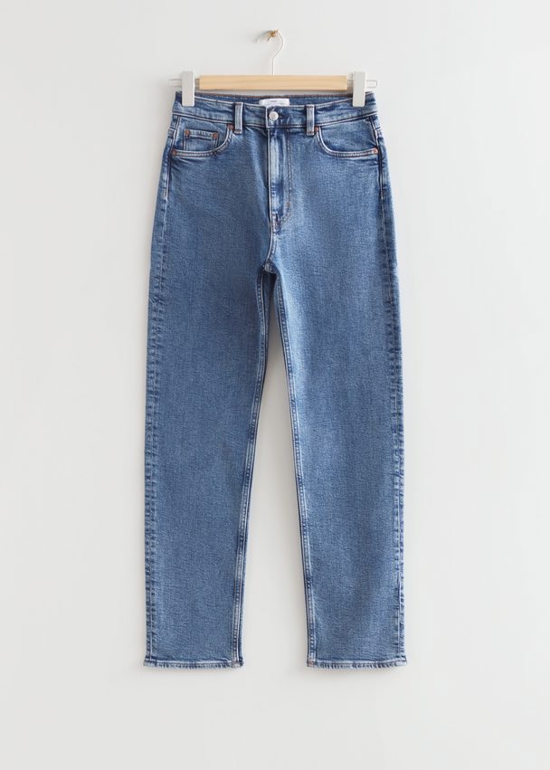 & Other Stories Slim Fit Jeans Zachtblauw