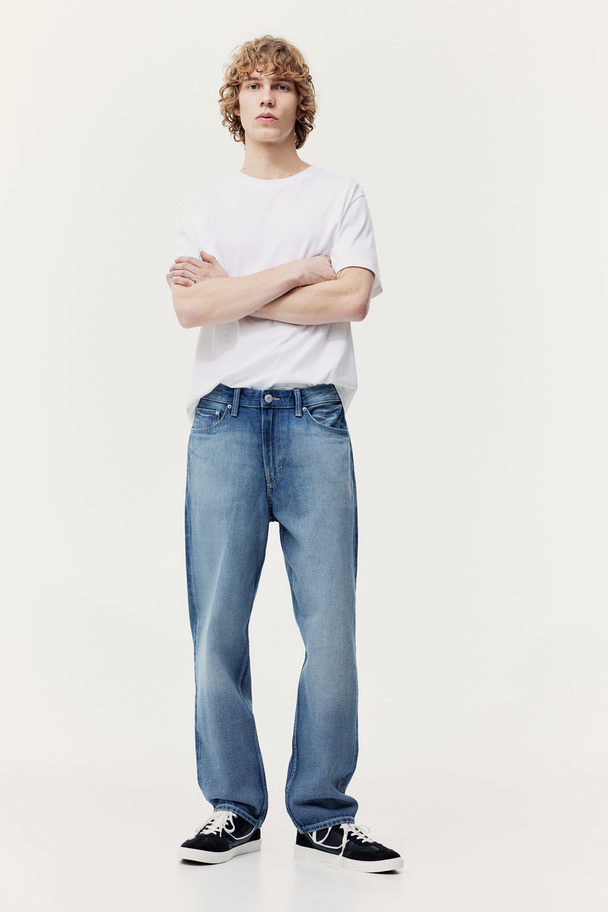 H&M Loose Jeans Denimblauw