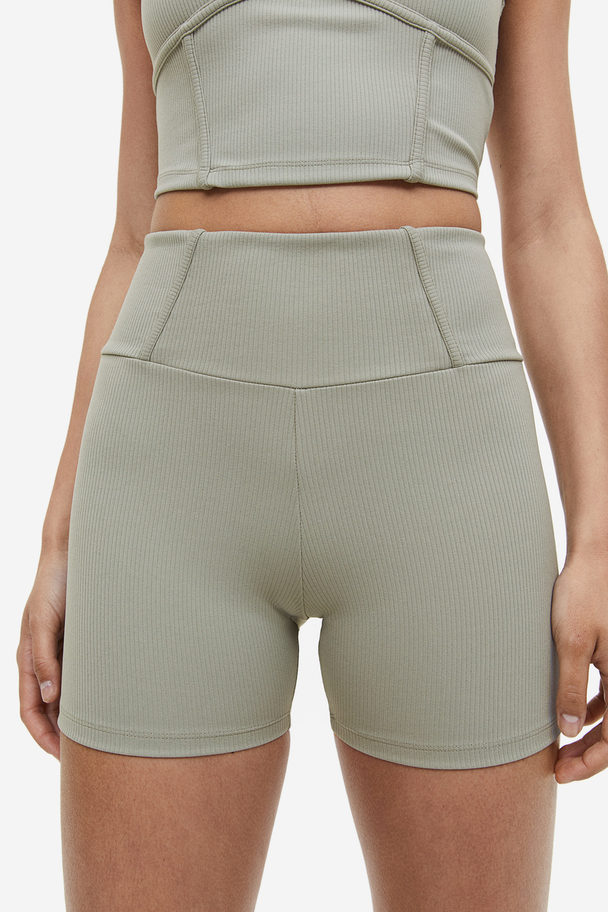 H&M Drymove™ Sports Hotpants Light Khaki Green