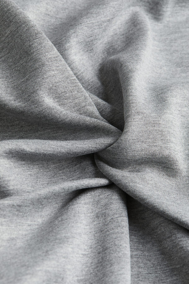 H&M Oversized Twist-detail Dress Grey Marl