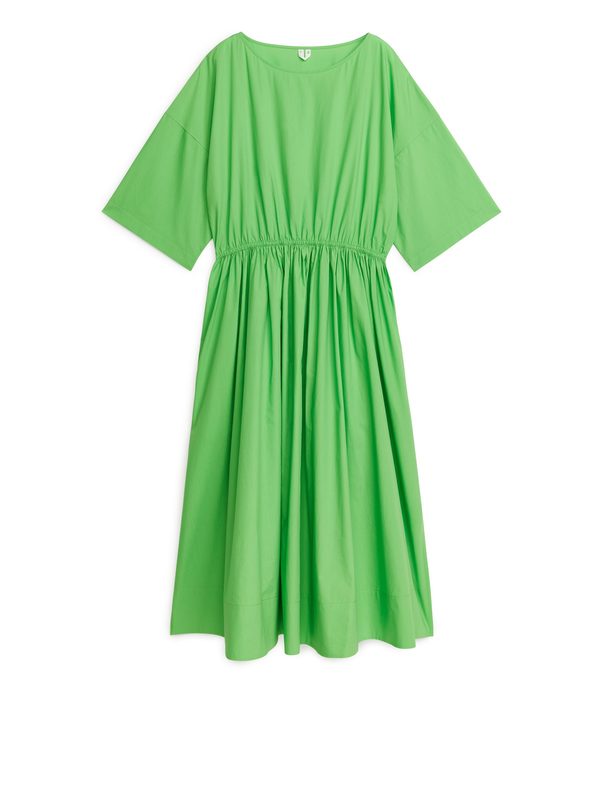 ARKET Wide Cotton Dress Green