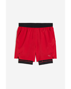 2-in-1 Sportshort Van Drymove™ Met 4-waystretch Rood