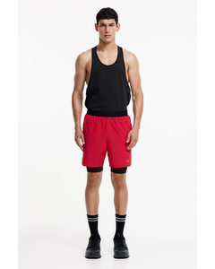 Drymove™ 2-in-1 Sports Shorts In 4-way Stretch Red