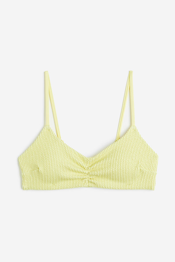 H&M Padded Bikini Top Light Yellow