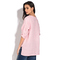 Long Sleeves Round Collar Top With Slight Lateral Opening