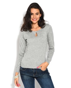 Round Collar With Buttoned Water Drop Sweater