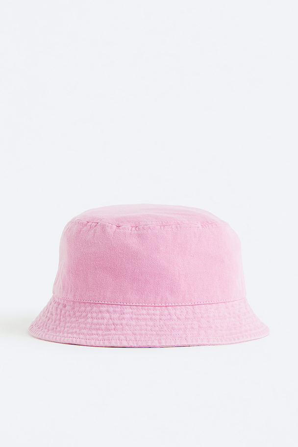 H&M Bucket Hat aus Baumwolle Hellrosa