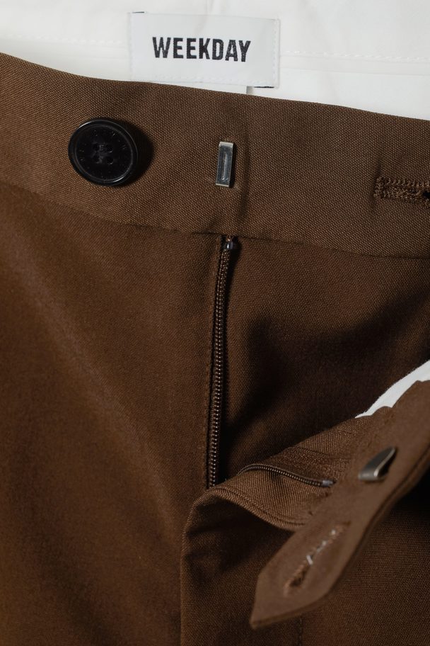 Weekday Franklin Flared Trousers Brown