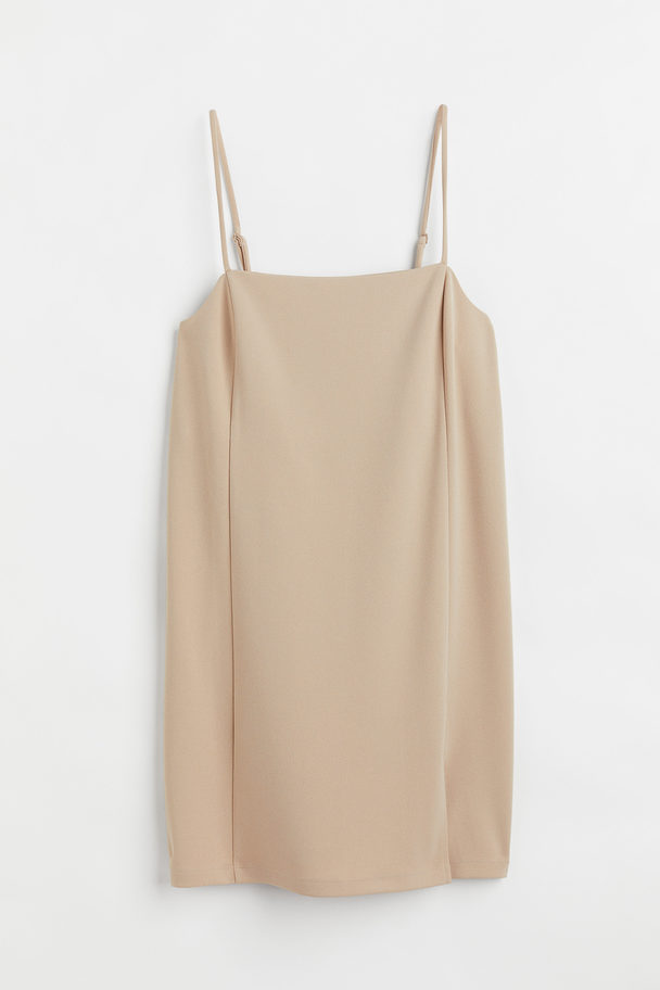 H&M Jersey A-line Dress Light Beige