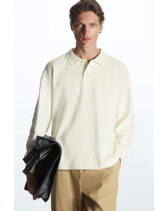 Oversized-fit Cotton-jersey Polo Shirt Off-white