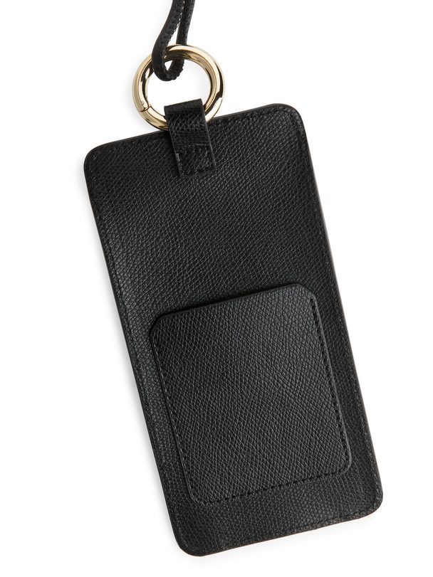 Arket Leather Phone Pouch Black