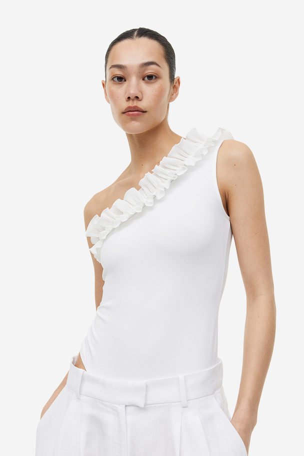 H&M One-Shoulder-Tangabody Weiß