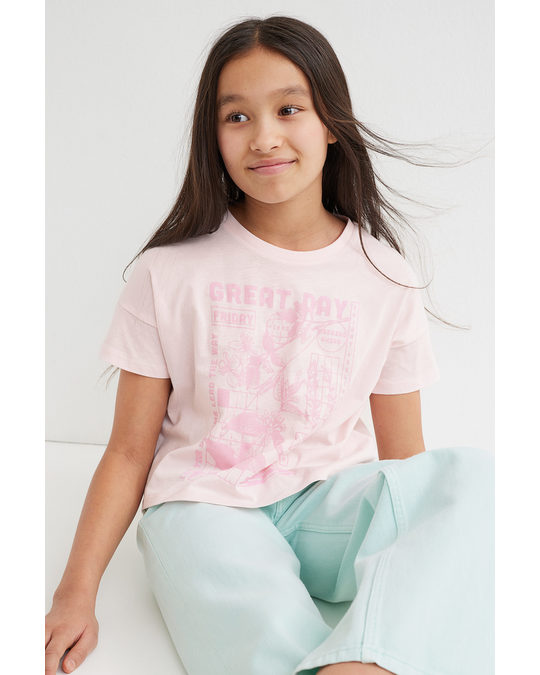 H&M 2-pack Cotton Tops Light Pink/great Day