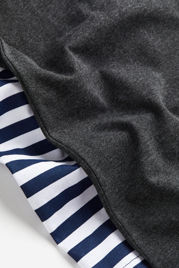 H&M 2-pack Cotton Pyjamas Dark Blue/striped