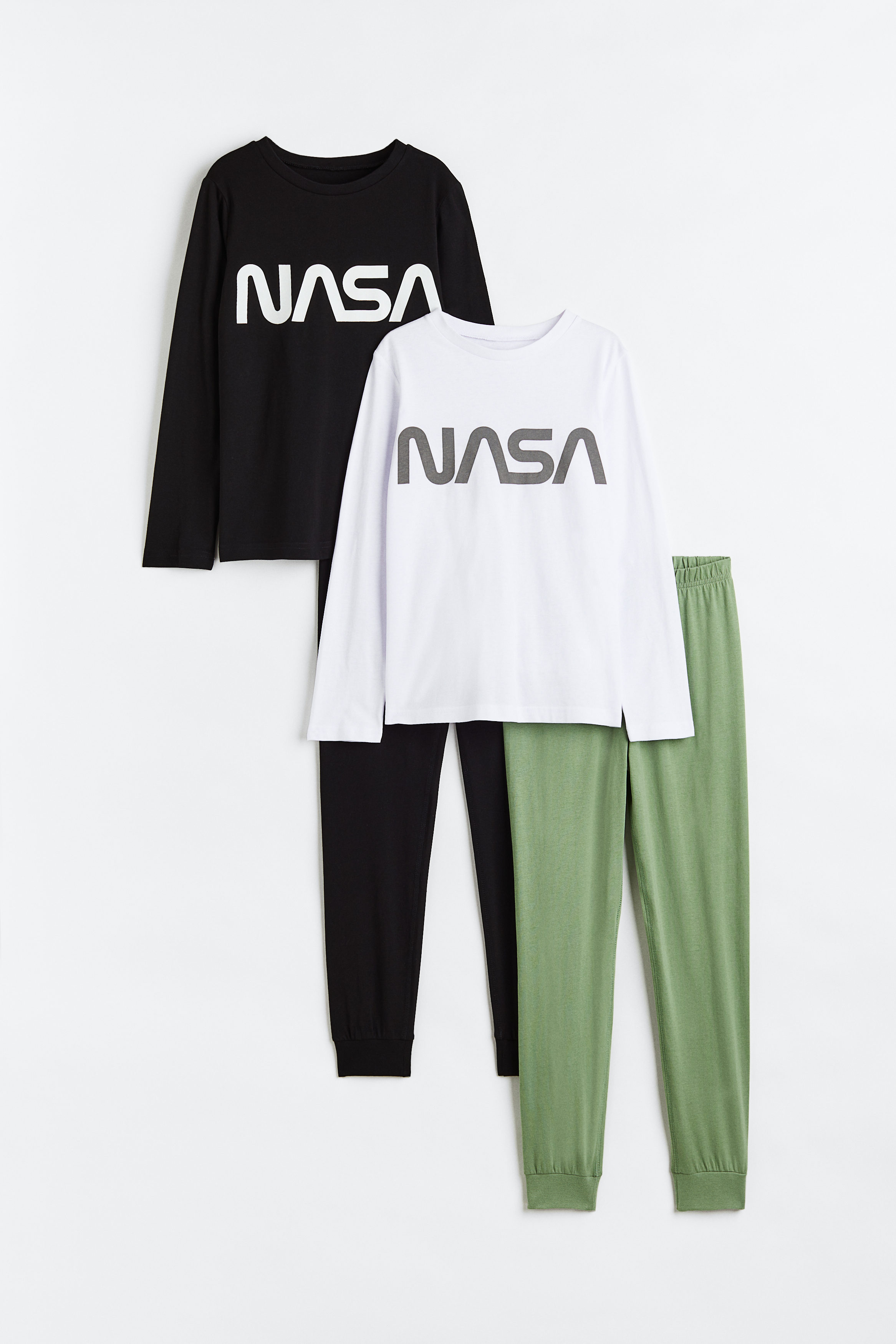 2 pack Cotton Pyjamas Black nasa Multicolour Afound