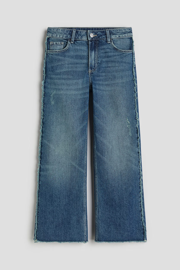 H&M Baggy Fit Bootcut Leg Jeans Denimblå