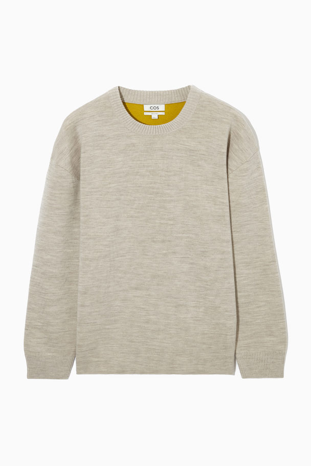 COS Relaxed-fit Merino Wool Jumper Off-white