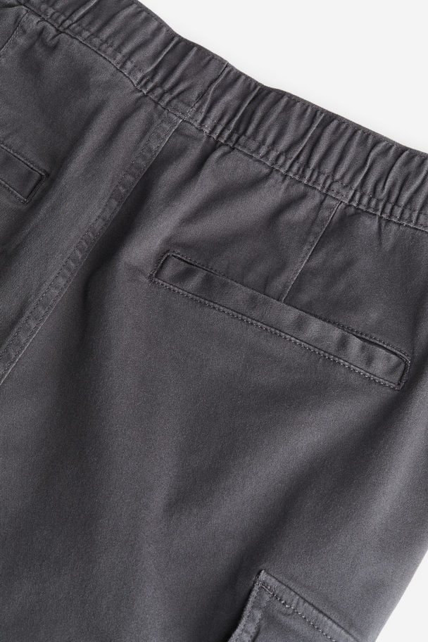 H&M Skinny Fit Cargo Trousers Dark Grey