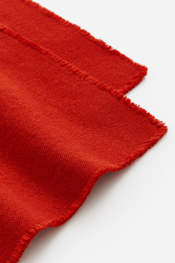 H&M HOME Canvas Table Runner Bright Red