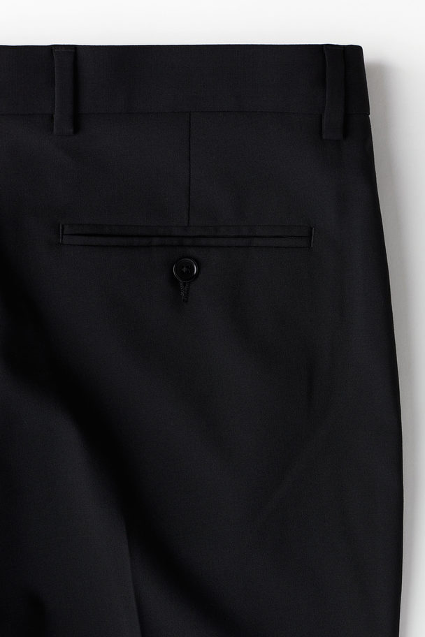 H&M Slim Fit Wool-blend Suit Trousers Black