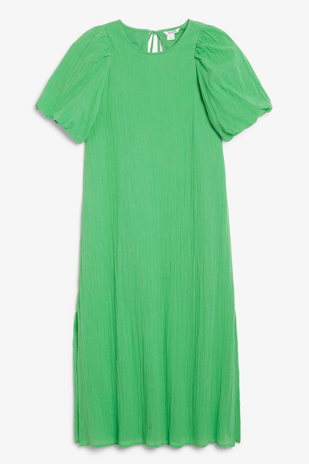 Monki Green Maxi Puff Sleeve Dress Green