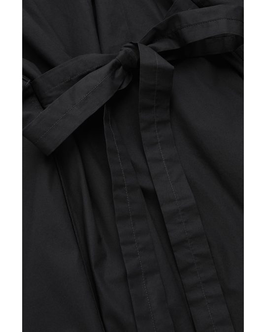COS Belted Kaftan Dress Black / White