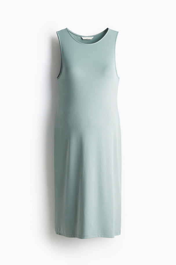 H&M MAMA Ärmelloses Mikrofaserkleid Helles Matttürkis