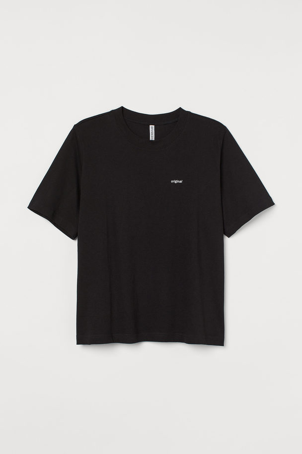 H&M H&m+ Cotton Jersey T-shirt Black/original