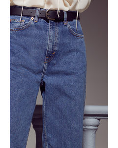 Wide High Jeans Denimblauw