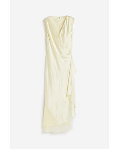 Silk Wrap Dress Cream