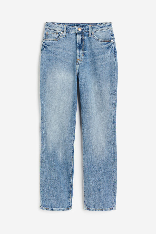 H&M Vintage Mom Fit Ultra High Ankle Jeans Denimblau