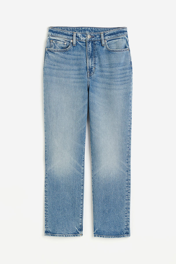 H&M Mom Ultra High Ankle Jeans Ljus Denimblå