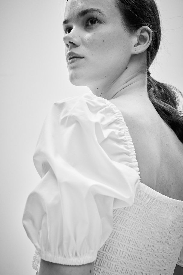 H&M MAMA Stillkleid aus Popeline Weiß