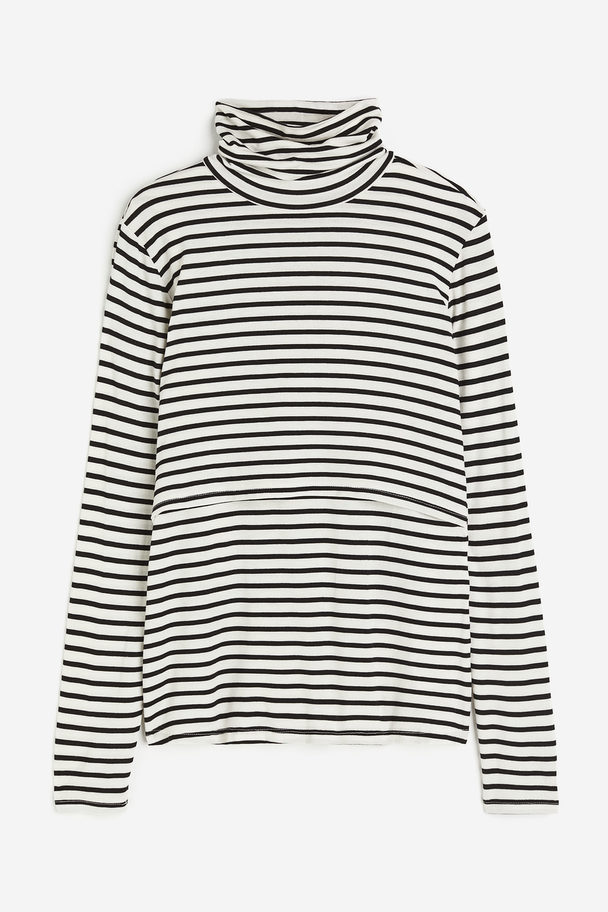 H&M Mama Before & After Maternity/nursing Top White/black Striped