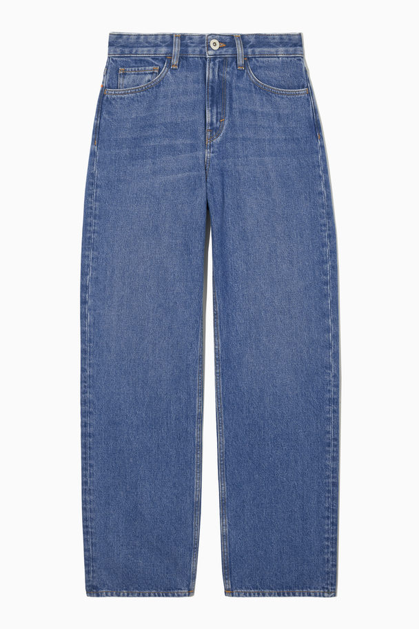 COS Straight-leg Loose-fit Extra-long Jeans Blue