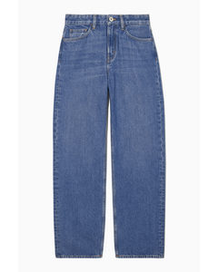 Straight-leg Loose-fit Extra-long Jeans Blue