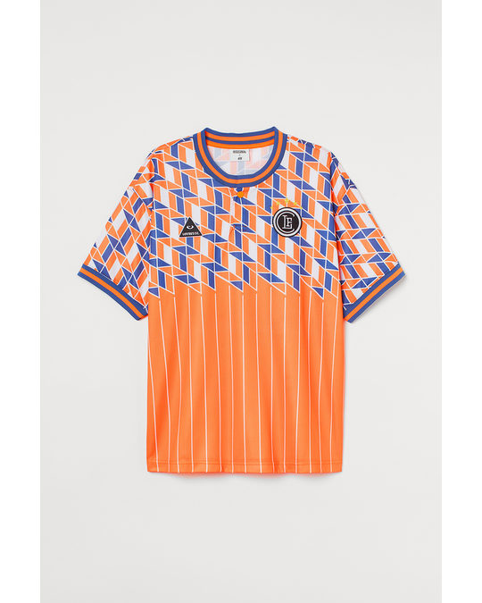 H&M Short-sleeved Football Shirt Orange/14
