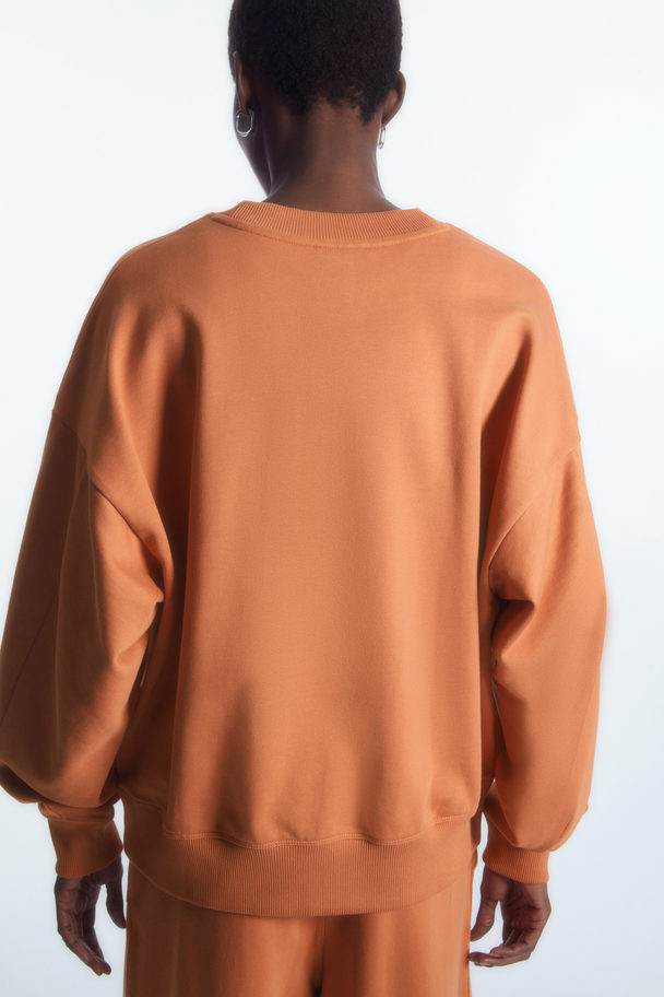 COS Oversized Jersey Sweatshirt Terracotta