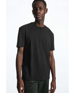 Regular-fit Cotton-blend T-shirt Black