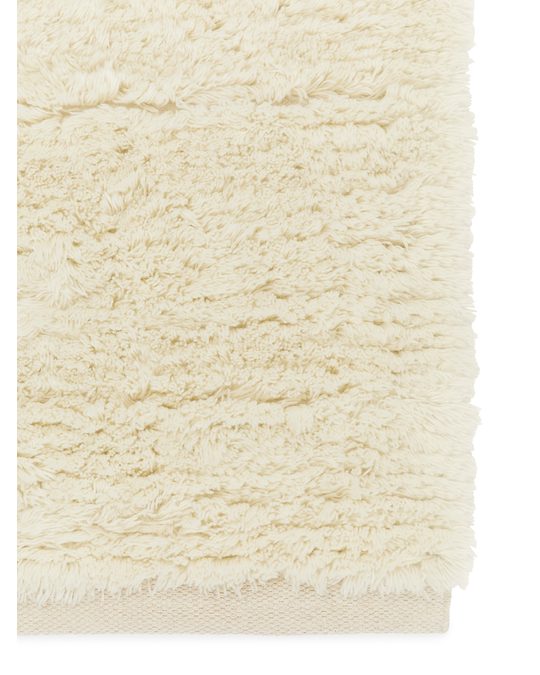 Arket Shaggy Wool Rug 140 X 200 Off-white