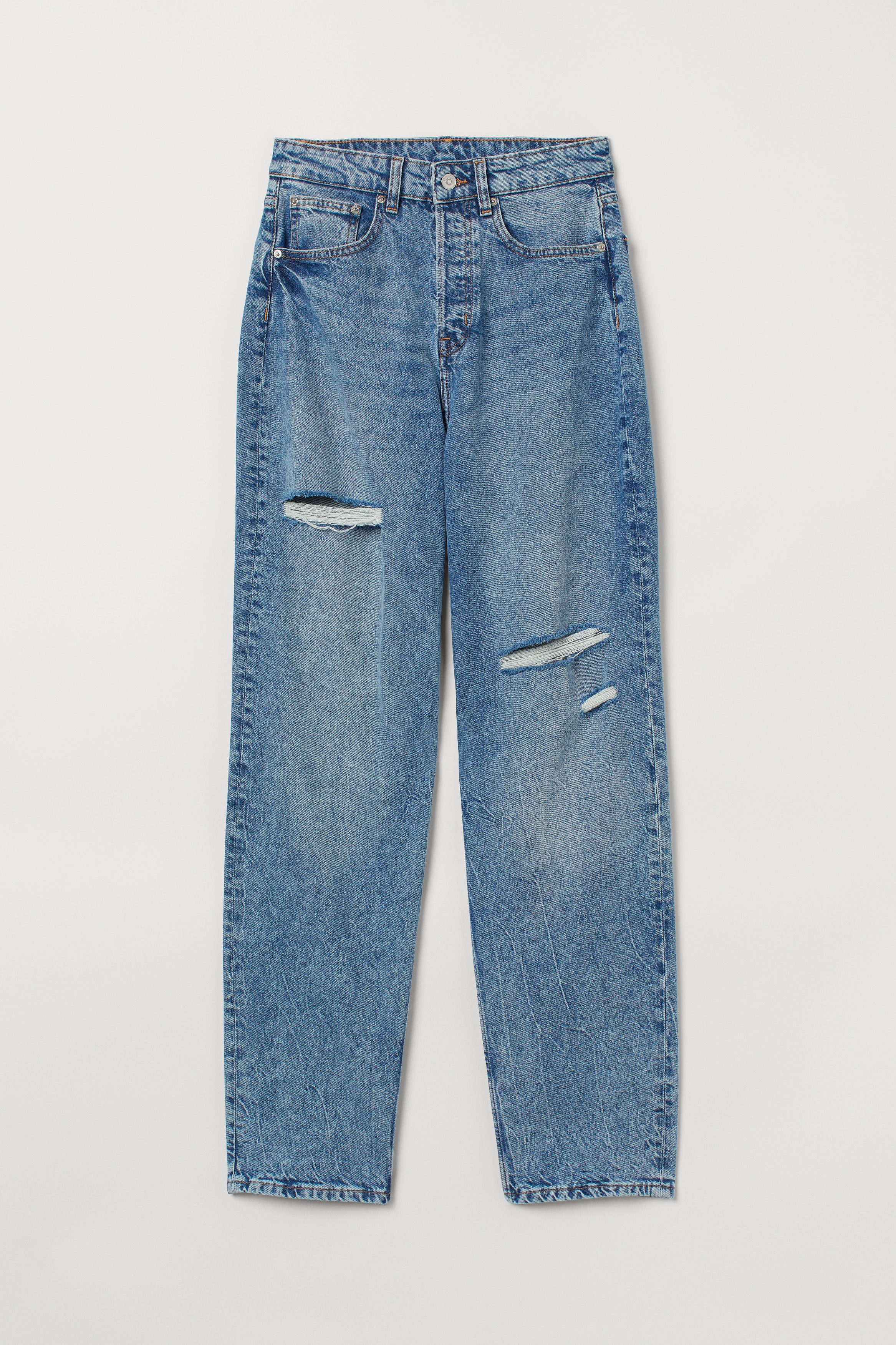 Billede af H&M 90s Straight High Jeans Denimblå, jeans. Farve: Denim blue I størrelse 34