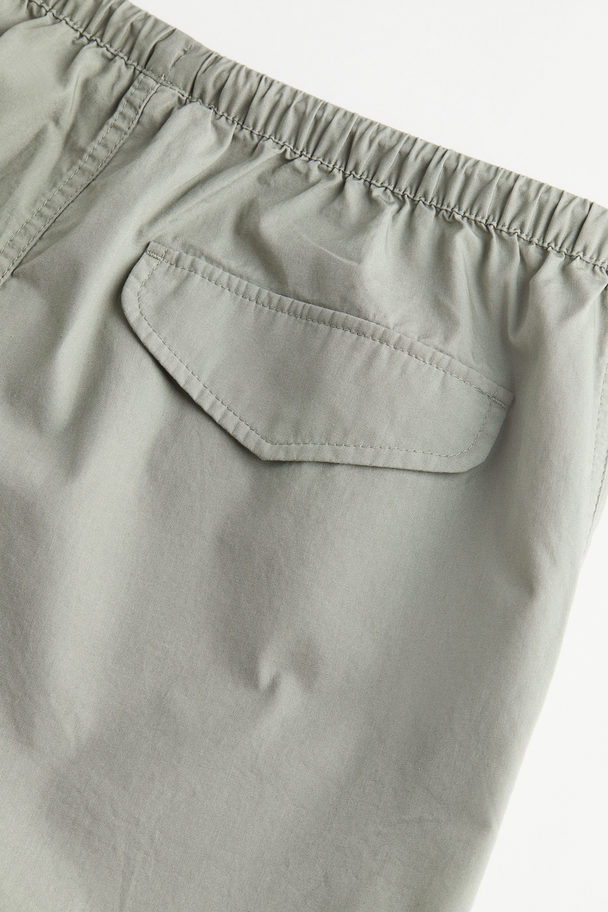 H&M Parachute-shorts I Bomull Ljus Khakigrön