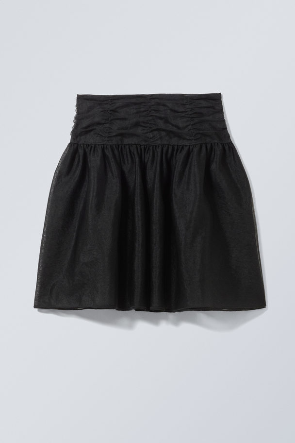 Weekday Short Layered Tulle Skirt Black