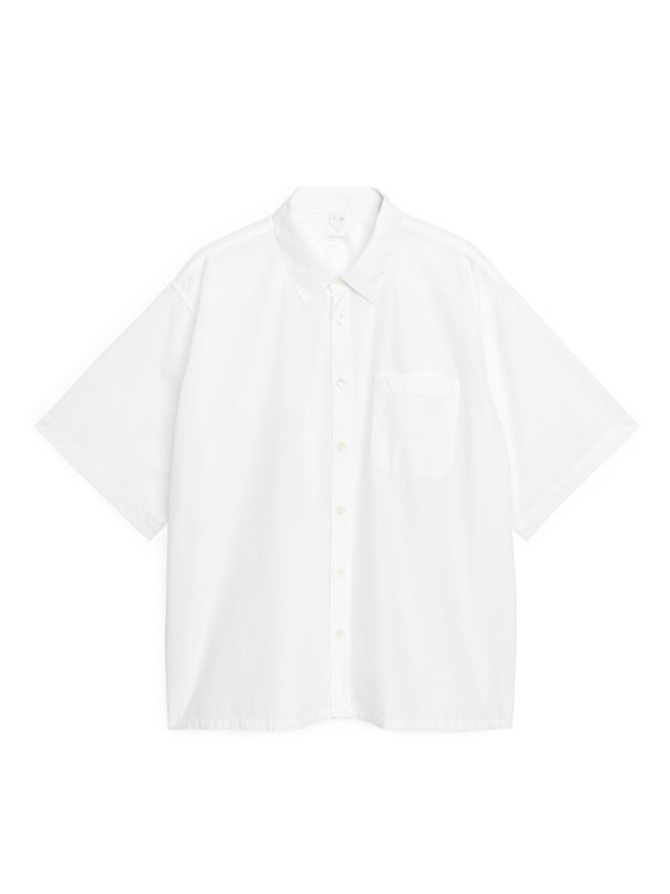 Arket Short-sleeved Cotton Shirt White