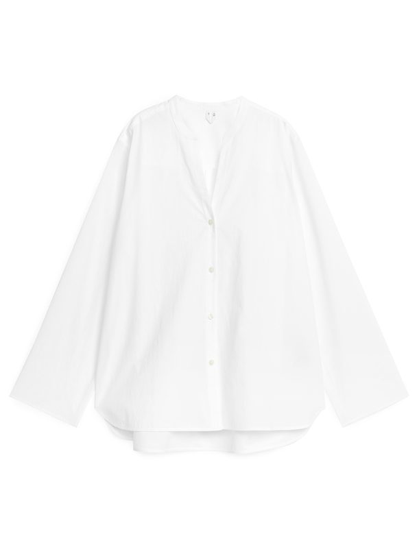 ARKET Forvasket Bomuldsskjorte Hvid