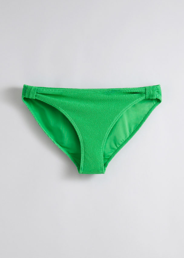 & Other Stories Textured Bikini Briefs Green