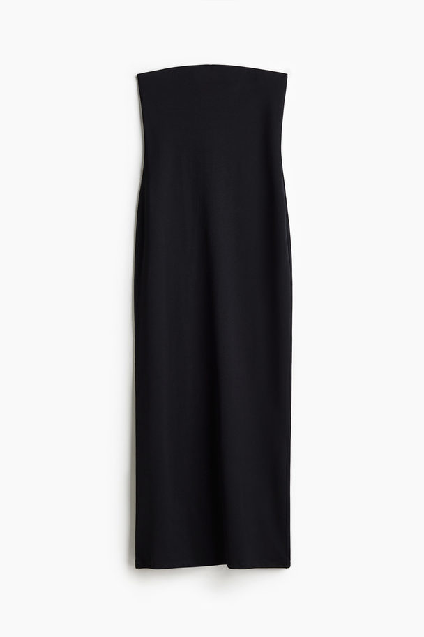 H&M Bodycon-Kleid im Bandeau-Schnitt Schwarz